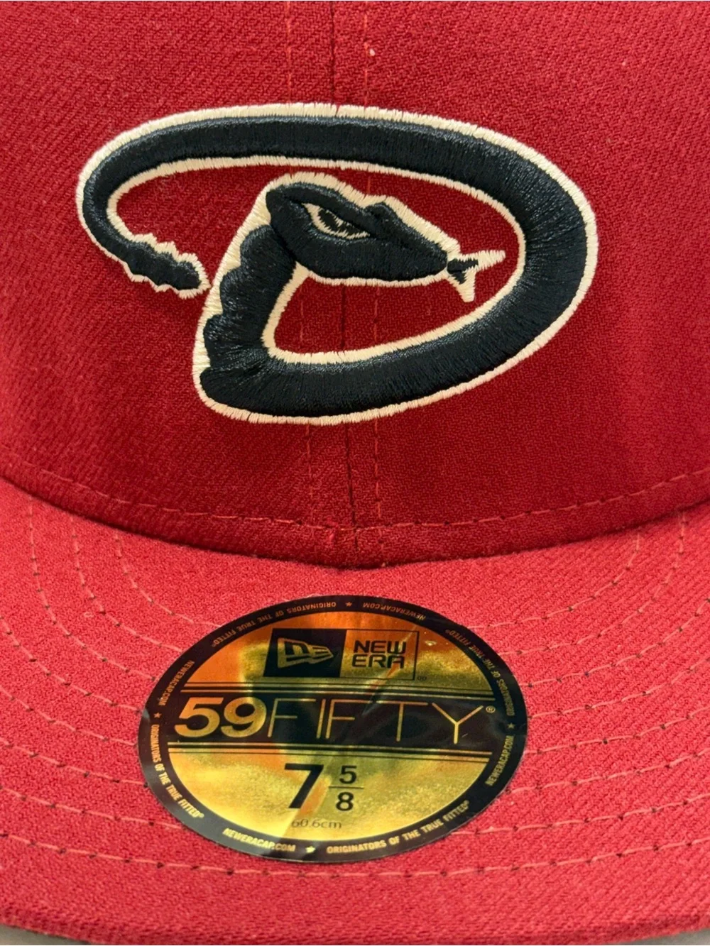2007 Sedona Red Arizona Diamondbacks On Field Cap 59Fifty 7 5/8